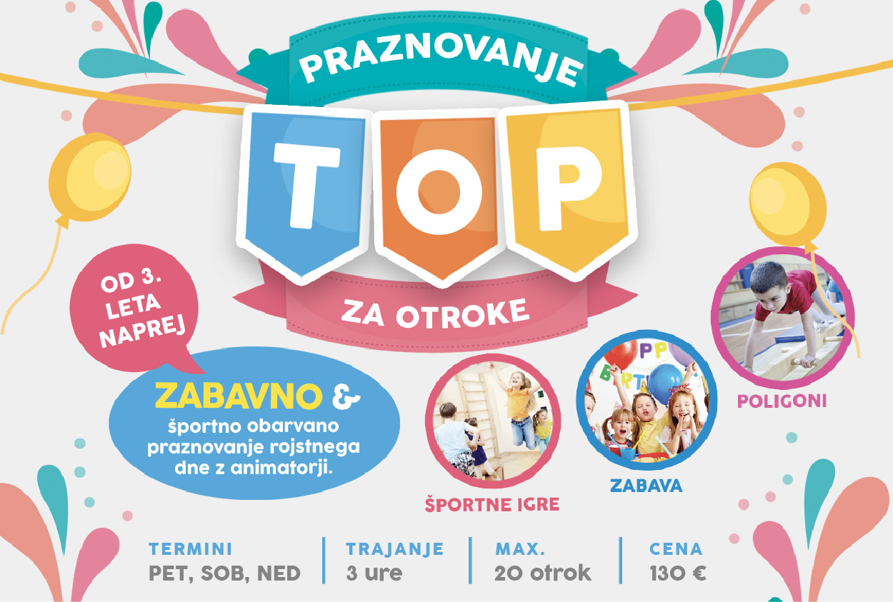 praznovanje rojstnega dneva top gym